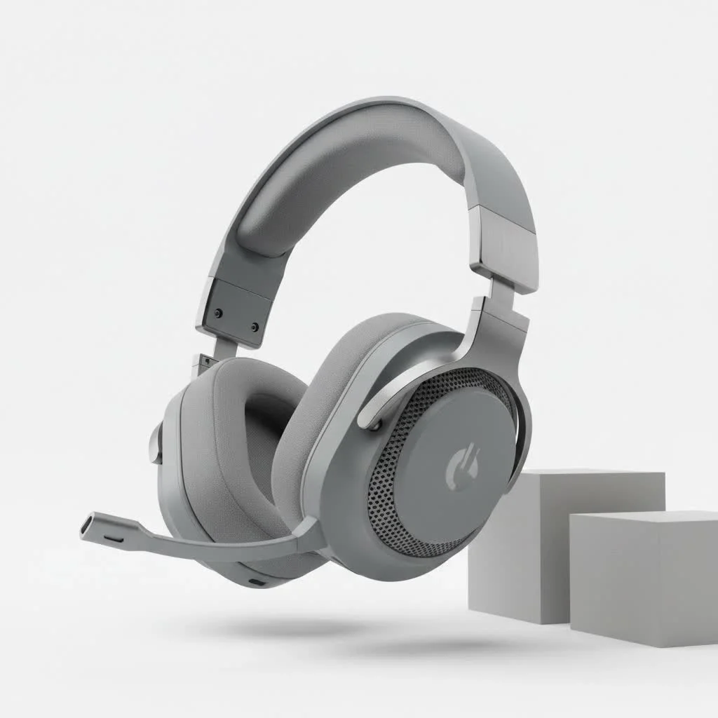 Gamer wearing a wireless gaming headset while playing