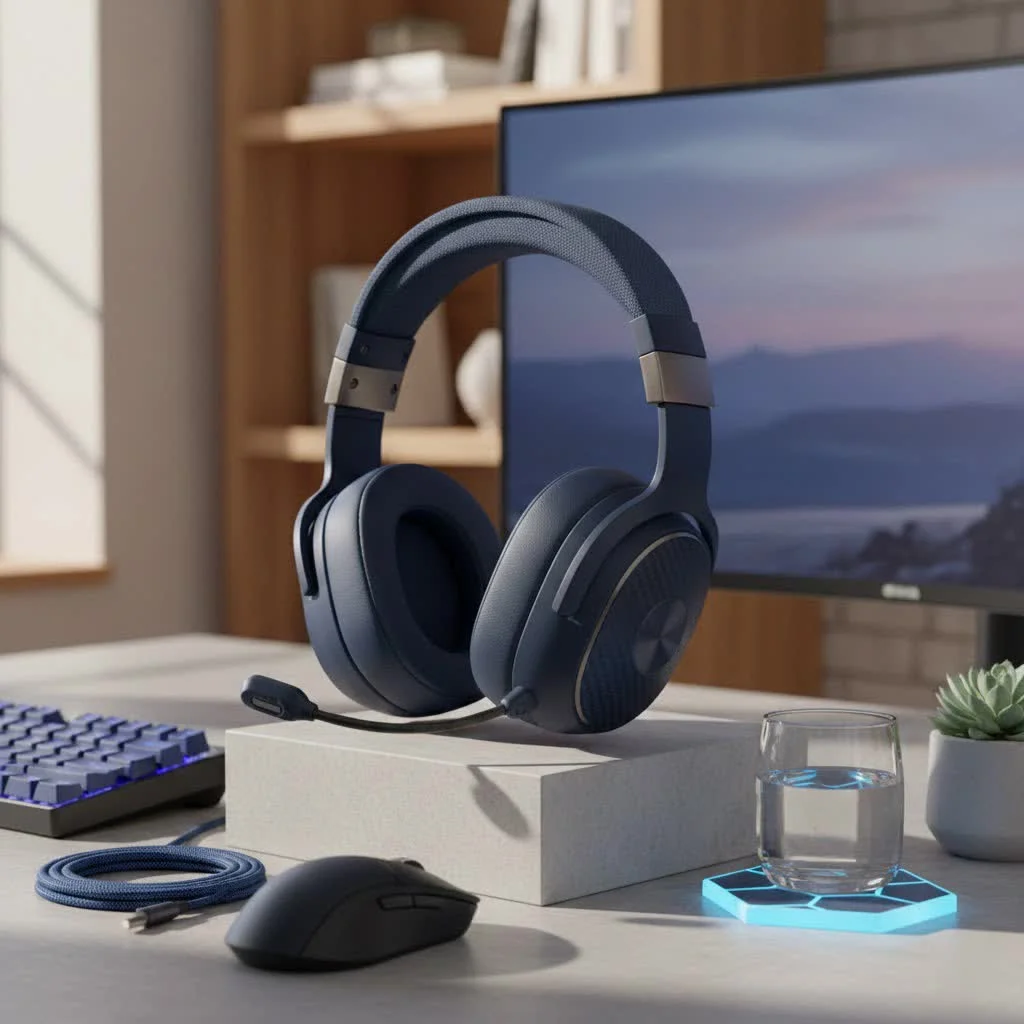 Razer BlackShark V2 Pro wireless gaming headset on a desk