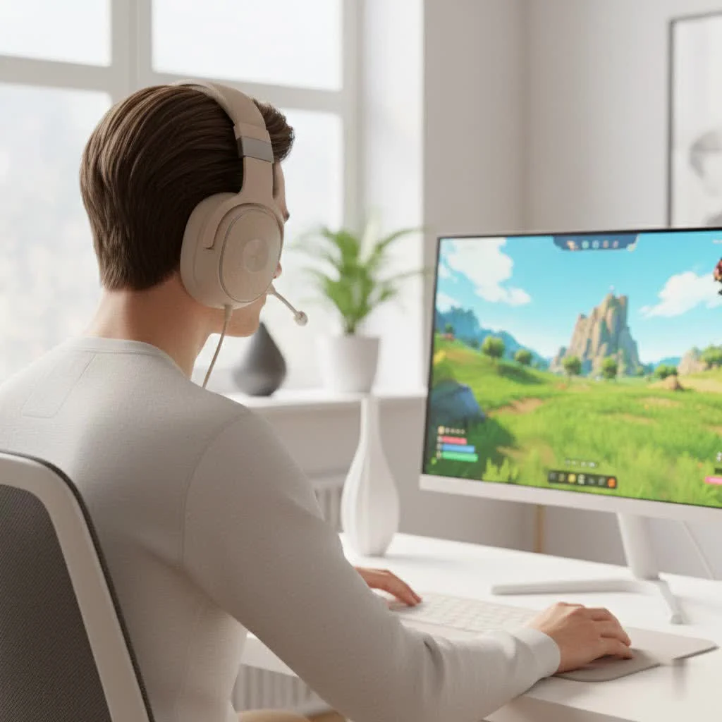 Razer BlackShark V2 X gaming headset on a desk